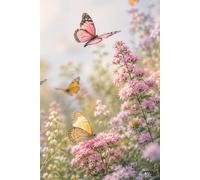 Dreamy Butterfly Garden Notebook: 100 Blank Pages | 6 x 9 Inch Journal | Soft Pastel Butterfly Design | Sketchbook, Diary & Creative Notebook