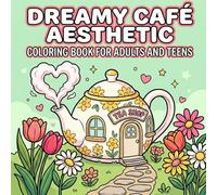 Dreamy Café Aesthetic Coloring Book: A Cozy Collection of Coffee Shops, Sweet Pastries, and Comfy Nooks for Stress Relief and Relaxation (Bold and Easy Designs for Adults and Teens)