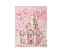 Dreamy Castle - Kit de arte de pintura de perlas con marco de 11.8 x 15.75 pulgadas, pintura artística de perlas para adultos, principiantes, decoración de pared del hogar