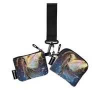 Dreamy Color Tarot Fairy - Cartera de cambio para mujer, tamaño compacto, llavero, monedero con correa de muñeca para hombres, 2 paquetes, Dreamy Color Tarot Fairy, 1 size, Art Deco