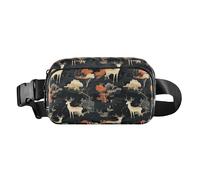 Dreamy Deer Ukiyo-e - Elegante bolsa cruzada para hombres y mujeres, resistente al agua, con correa ajustable para viajes, compras, correr, Ciervo de ensueño, estilo Ukiyo-e, 1 size
