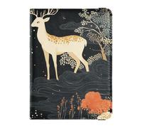 Dreamy Deer Ukiyo-e - Funda de piel para pasaporte, funda para pasaporte, bonita funda para pasaporte, ultrafina, Ciervo de ensueño, estilo Ukiyo-e, 1 size
