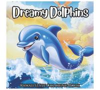 Dreamy Dolphins: Kawaii Style Coloring Book For Kids: A Fun and Adorable Coloring Adventure Featuring Cute Dolphins, Ocean Friends, and Big Bold Lines - Perfect for Ages 4-8!