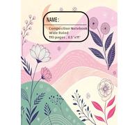 Dreamy Floral Aesthetic Notebook - Pastel Moon & Botanical Vibes: A Soft & Stylish Ruled Journal with Calm Colors and Celestial Charm - Perfect for Girls, Teens & Dreamers
