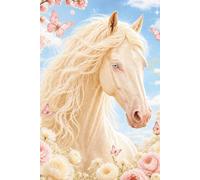 Dreamy Horse Notebook Elegant Journal for Horse Lovers, Dreams, Notes & Positive Thoughts: Beautiful Cremello Horse | Romantic Floral, Inspiration, Writing, Journaling, Creativity & Self-Care