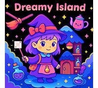 Dreamy Island Black Paper Coloring Book: Fantasy Huts, Sparkling Waters, and Magical Moments to Color