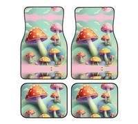 Dreamy Little Mushroom - Juego de 4 alfombrillas para coche, resistentes al desgaste y a las manchas, perfectas para coches, todoterrenos y furgonetas