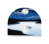 Dreamy Night Moon River Boat - Servilletero acrílico acrílico para baño, restaurante, dispensador de servilletas de mesa independiente, decoración del hogar para baño, restaurante, 1 paquete