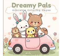 Dreamy Pals Coloring Book: Bold and Easy Kawaii Coloring Book for Kids, Toddlers and Adults, Cute Animals and Cozy Scenes for Stress Relief and Relaxation