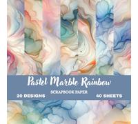 Dreamy Pastel Marble Craft Papers: Soft Rainbow Ink Flow Designs | Premium Matte Finish Scrapbook Paper Book | 8.5 x 8.5 Creative Craft Sheets for ... Card Making (Natural Marble Scrapbook paper)