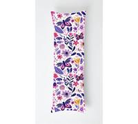 Dreamy Purple Body Pillow Case Cover 50x150cm, Long Backrest Cushion Pillow Protector with Zipper, Decorative Bedding Pillowcase, Soft Body Pillow Cover for Couch Bedroom Butterfly Flower