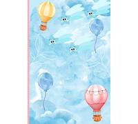 Dreamy Sky Journal: Cute Aesthetic Lined Notebook with Stars, Balloons & Soft Blue Watercolor Design for Writing, Notes, Journaling, School or Daily Thoughts