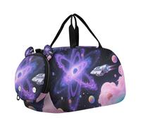 Dreamy Space Blue Planet - Bolsa de lona con compartimento para zapatos, multifuncional, para viajes, deportes, lona, fin de semana