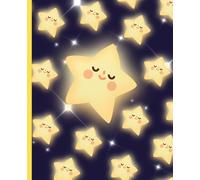 Dreamy Star Notebook - Cute Kawaii Night Sky Journal: 7.5 x 9.25 Inch | 100 Ruled Pages | Adorable Sleepy Star Themed Writing Notebook for Kids, Teens & Dreamers
