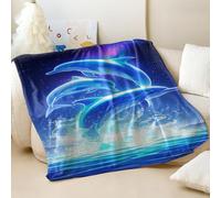 Dreamy Under the Starry Ocean - Manta de franela estampada súper suave para niños y adultos, uso en sofá y cama (05,200 x 200 cm)