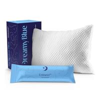 DREAMYBLUE Almohada prémium para Dormir, Relleno de Espuma viscoelástica triturada [Loft Ajustable], Funda Lavable de rayón derivado de bambú, para Personas Que Duermen de Lado, de Espalda, Boca