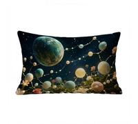 Dreamyy Funda Cojin 50x30, Fundas Cojines 50 x 30 cm Suave Cómodo Absorbente del Sudor y Transpirable, Funda Cojin Sofa Cama Universo para Personas Que Sudan con Facilidad Home Decoration BZTL-2118