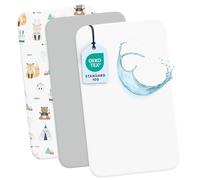 Dreamzie 2 Sabanas Minicuna + 1 Protector Colchón Cuna Impermeable Bebe⎥100% Algodón para Cuna, Moisés - 55x90 cm Estampado Fox