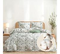 Dreamzie Algodón 100% - 1 Funda Nordica Cama 160 (220x240) y 2 Fundas de Almohada 65x65 cm - Estampado Floral - Cremallera & Oeko-Tex