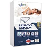 Dreamzie Cubre Colchon - Impermeable con 4 Esquinas Elásticas - Protector de Colchón de Algodon Transpirable - 15 Años de Garantia (2, 180 x 200 cm)