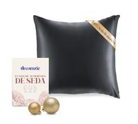 DREAMZIE Doble Cara 100% 19 mm Funda de Almohada de Seda Pura de moras para la Salud del Cabello y la Piel Funda, de Almohada con Cremallera Oculta, 1 Pieza, 60x60 cm, Gris Oscuro