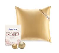 DREAMZIE Doble Cara 100% 19 mm Funda de Almohada de Seda Pura de moras para la Salud del Cabello y la Piel Funda, de Almohada con Cremallera Oculta, 1 Pieza, 65x65 cm, Oro
