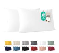Dreamzie - Funda Almohada 40x80 cm - Juego de 2-100% Algodón - Blanco