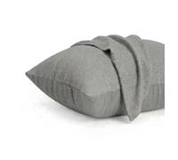 Dreamzie Funda Almohada 50x70cm - Lote de 2 de Microfibra con Cremallera Certficadas Oeko Tex - Funda Almohada Suave y Cepillada - Gris