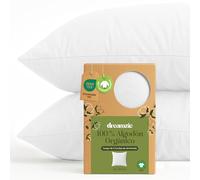 Dreamzie - Funda de Almohada 30x30 cm Algodón Orgánico - Juego de 2-100% Algodón - Blanco - Funda Almohada Algodon 50x70 con Cremallera - Oeko-Tex