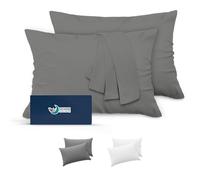 Dreamzie - Funda de Almohada 30x50 cm - Juego de 2 - Microfibra - Antracita
