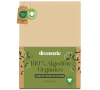 Dreamzie - Funda de Almohada 40x40 cm Algodón Orgánico - Juego de 2-100% Algodón - Beige - Funda Almohada Algodon 50x70 con Cremallera - Oeko-Tex