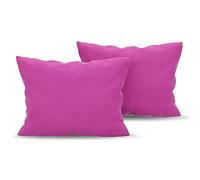Dreamzie - Funda de Almohada (50 x 70 cm, 2 Unidades, con certificación Oeko-Tex - Funda de cojín Suave y cepillada, Tacto de Piel de melocotón, Color Rosa