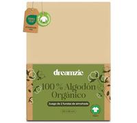 Dreamzie - Funda de Almohada 60x60 cm Algodón Orgánico - Juego de 2-100% Algodón - Beige - Funda Almohada Algodon 50x70 con Cremallera - Oeko-Tex