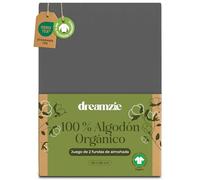 Dreamzie - Funda de Almohada 65x65 cm Algodón Orgánico - Juego de 2-100% Algodón - Antracita - Funda Almohada Algodon 50x70 con Cremallera - Oeko-Tex