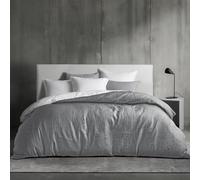 Dreamzie Funda Nordica Cama 135 - Juego 3 Piezas (1 Funda 200x200 cm + 2 Almohada 80x80 cm) - Algodón Efecto Lino Lavado - Cremallera Oculta - Oeko-Tex - Color Gris Claro