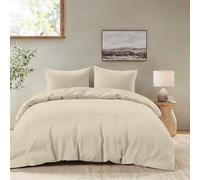 Dreamzie Funda Nordica Cama 135 - Ropa de Cama Microfibra Suave Oeko-Tex - Juego de Funda Edredon 200x200 cm con 2 Fundas Almohada 80x80 cm - Beige