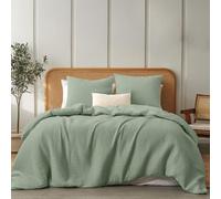 Dreamzie Funda Nordica Cama 150 Algodon - Juego de Cama con Funda de Edredón 200x200 y 2 Fundas de Almohada 80x80 cm - Blanco - Tejido de Muselina - Certificada Oeko-Tex