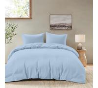 Dreamzie Funda Nordica Cama 150 - Ropa de Cama Microfibra Suave Oeko-Tex - Juego de Funda Edredon 220 x 240 cm con 2 Fundas Almohada 80x80 cm - Azul