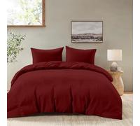 Dreamzie Funda Nordica Cama 200 con 2 Funda Almohada 80x80 cm - Burdeos - Funda nordicas 240x220 Adulto de 100% Microfibra. Funda Nordica Certificada sin Productos Químicos (Oeko Tex)