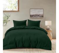 Dreamzie Funda Nordica Cama 200 con 2 Funda Almohada 80x80 cm - Verde - Funda nordicas 240x220 Adulto de 100% Microfibra. Funda Nordica Certificada sin Productos Químicos (Oeko Tex)