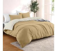 Dreamzie Funda Nordica Cama 240x220 cm con 2 Funda Almohada 50x70 cm - Beige/Arena - Funda nordicas 240x220 de 100% Microfibra. Funda Nórdica Certificada sin Productos Químicos