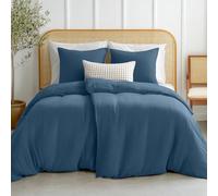 Dreamzie Funda Nordica Cama 90 Algodon - Juego de Cama con 2 Funda de Edredón 135x200 y 2 Fundas de Almohada 80x80 cm - Blanco - Tejido de Muselina - Certificada Oeko-Tex