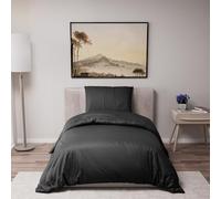 Dreamzie Funda Nordica Cama 90 con 1 Funda Almohada 80x80 cm - Negro - Funda nordicas 135x200 de 100% Microfibra. Funda Nordica Certificada sin Productos Químicos (Oeko Tex)