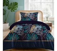 Dreamzie Funda Nordica Cama 90 - Funda Nordica 135x200cm, Funda de Almohada 80x80cm - Microfibra 100% - Certificado Oeko Tex - Estampado Jungla