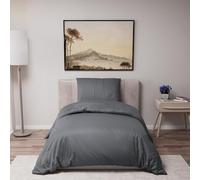 Dreamzie Funda Nordica Cama 90 - Ropa de Cama Microfibra Suave Oeko-Tex - Juego de Funda Edredon 140x200 con 1 Funda Almohada 65x65 cm - Gris Oscuro