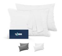 Dreamzie Fundas de Almohada (Juego de 2) - para Las Almohadas 30 x 50 cm, Blanco Alabastro, Microfibra (100% Poliéster) - Fundas de Cojines de Calidad con una Suavidad Incomparable