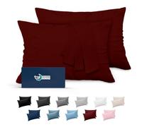 Dreamzie Fundas de Almohada (Juego de 2) - para Las Almohadas 40 x 70 cm, Burdeos, Microfibra (100% Poliéster) - Fundas de Cojines de Calidad con una Suavidad Incomparable