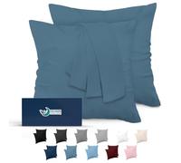Dreamzie Fundas de Almohada (Juego de 2) - para Las Almohadas 60 x 60 cm, Azúl, Microfibra (100% Poliéster) - Fundas de Cojines de Calidad con una Suavidad Incomparable