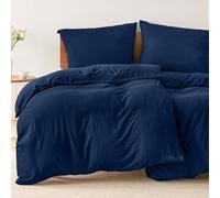 Dreamzie Fundas Nordicas Cama 90 - Ropa de Cama Microfibra Suave Oeko-Tex - Juego de 2 Fundas Edredon 135x200 y 2 Fundas Almohada 80x80 cm - Azul Oscuro