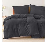 Dreamzie Fundas Nordicas Cama 90 - Ropa de Cama Microfibra Suave Oeko-Tex - Juego de 2 Fundas Edredon 135x200 y 2 Fundas Almohada 80x80 cm - Gris Oscuro